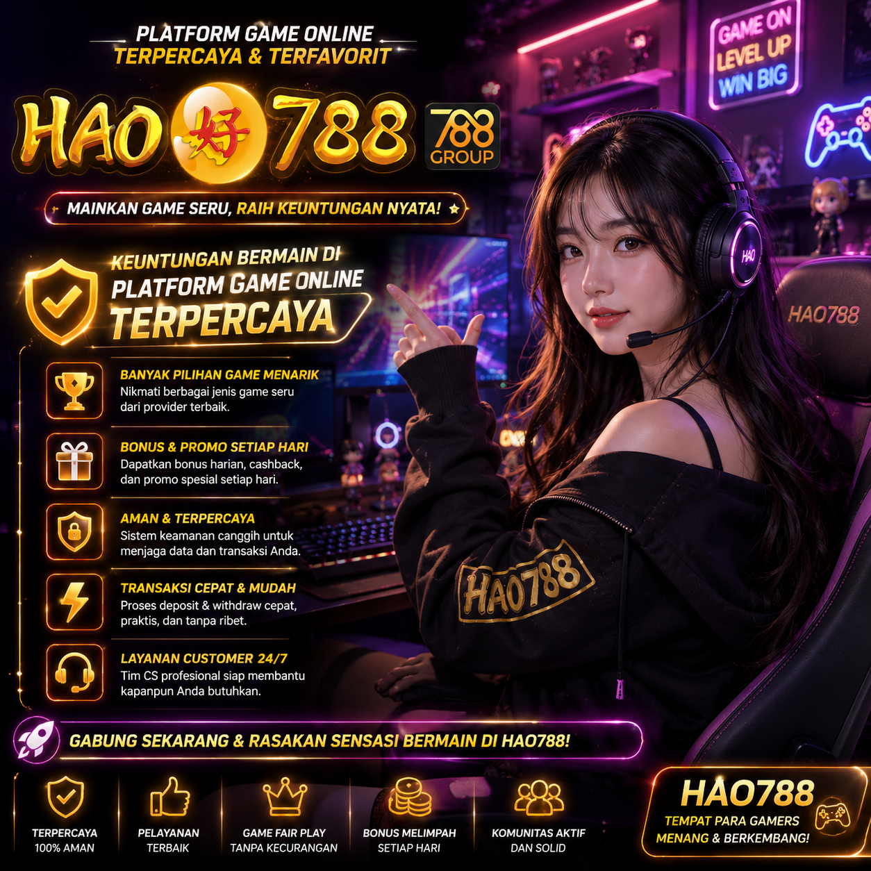 HAO788 Agen Game Online Profesional Terpercaya dan Terfavorit di Kalangan Gamers